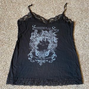 Serpentine | Sirens Lace Tank | Size: XXL | Black